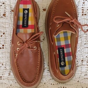 Sperry Brown Platform Shoes Women's Size 7 Worn Once